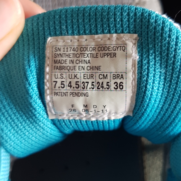 Sketchers Tone-Ups Fitness Grey/Turquoise Women's Size 7.5 - Picture 4 of 12